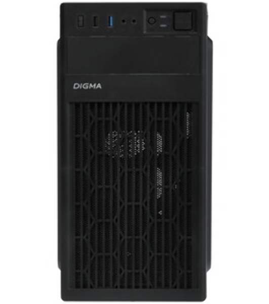 Компьютерный корпус Digma DCC-MN302 черный без БП mATX 1x80мм 2x120мм 1xUSB2.0 1xUSB3.0 audio