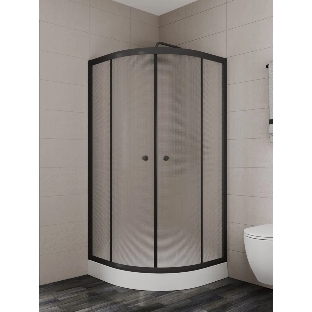 Душевой уголок BAU Dream Hit Black с поддоном 100x100х195, рифленое закаленное стекло, черный профил