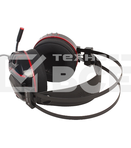 Гарнитура Bloody M615 чёрный, проводная, 3.5 мм, подсветка