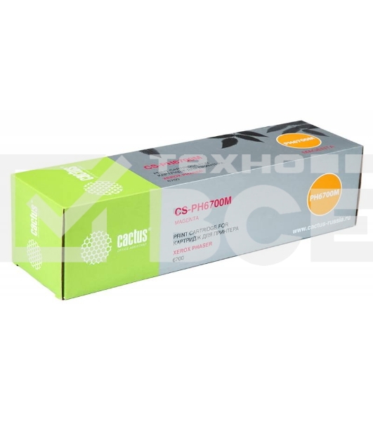 Картридж лазерный Cactus (106R01524) CS-PH6700M пурпурный (12000 стр.) для Phaser 6700