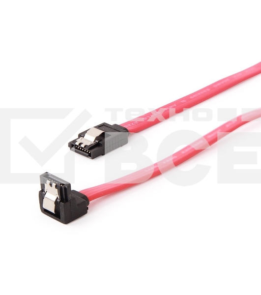 Кабель интерфейсный SATA Cablexpert CC-SATAM-DATA90, 50см, угловой разъем, 7pin/7pin, защелка, пакет