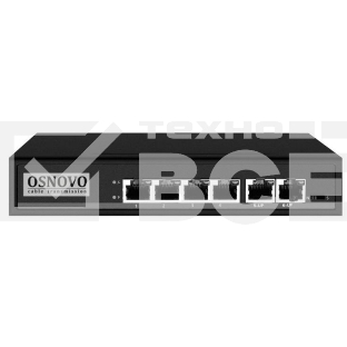 Коммутатор Osnovo SW-20600/A(80W) 6x100Mb 4PoE+ 80W неуправляемый