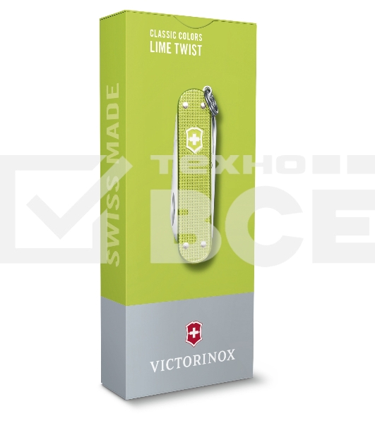 Нож перочинный Victorinox Classic Lime Twist (0.6221.241G) 58мм 7 функций карт.коробка