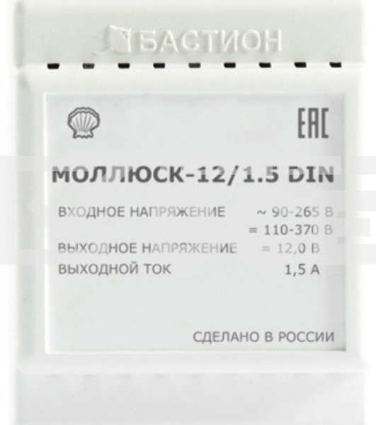 Источник вторичного электропитания Моллюск 12/1,5 12В, 1,5А