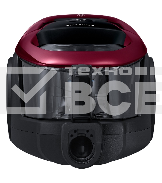 Пылесос Samsung VC18M31A0HP бордовый/черный, 380/1800 Вт, уборка сухая, пылесборник контейнер 2 л