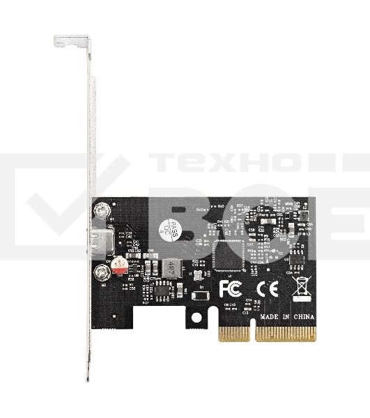 Контроллер ExeGate EXE-321 EX293839RUS (PCI-E x4 v3.0, 20Gbps (USB3.2 GEN2x2) Type-C ext., ASMedia Chipset ASM3242)