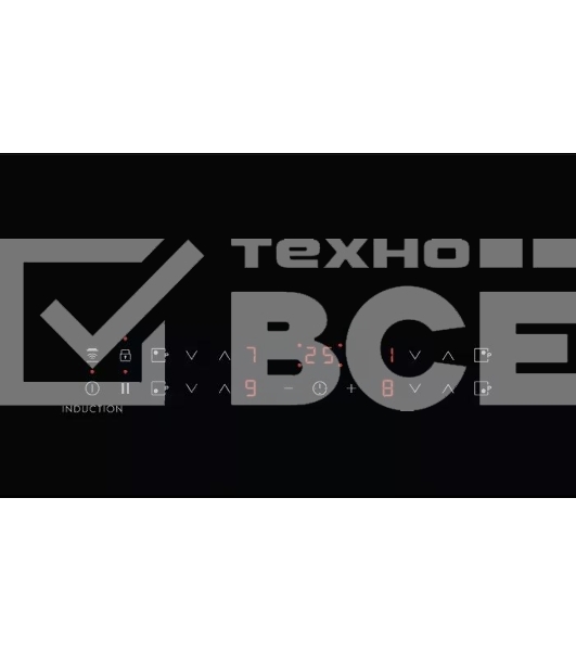 Встраиваемая индукционная панелл Electrolux CIR60430 на 4 конфорки, cтеклокерамика, мощность: 7350 Вт