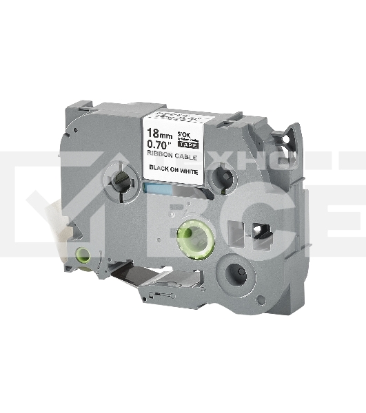 Кассета с лентой S'OK by Sakura Printing TZEFX241 для Brother, черный на белом, 18мм/8м, наклейка