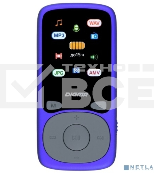 Плеер Hi-Fi Flash Digma B4 8Gb синий/1.8