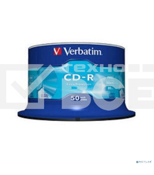 Диск CD-R Verbatim 700Mb 52x Cake Box (50шт) (43351)