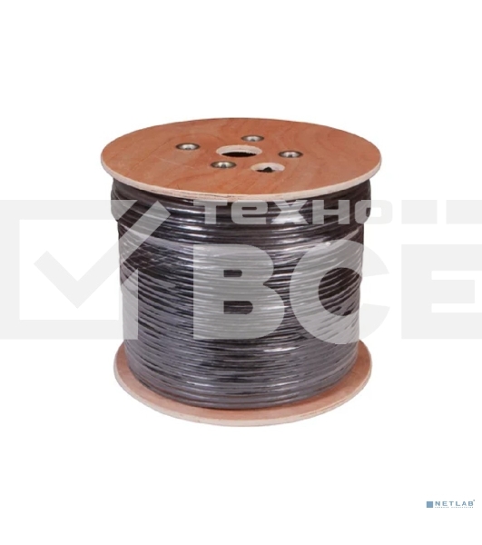 Кабель витая пара Rexant U/UTP, cat.5e, PE, 10PR, 24AWG, OUTDOOR, SOLID, черный, 305м