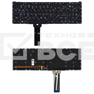 Клавиатура для ноутбука Acer Predator Helios 300 PH315-52 черная с цветной подсветкой