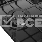 Варочная поверхность MONSHER/ Варочная поверхность MONSHER, газ, High-Tech, 44 см, автоматический электроподжиг, газ-контроль, форсунки под сжиженый газ, SABAF конфорки, чугунные решетки, цвет черный, фото3