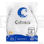 Шнур комм. Cabeus, кат. 6, неэкр., U/UTP, RJ45/RJ45, LSZH, AWG24, 0.5м, серый, фото2