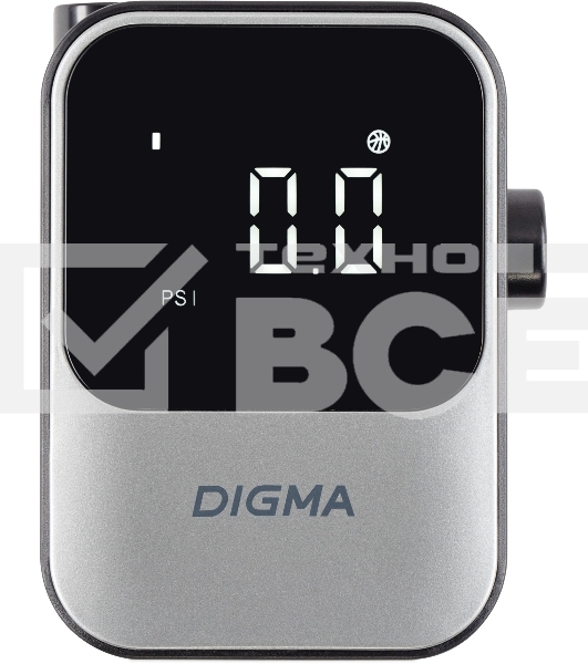 Автомобильный компрессор Digma QBK-120G серый, шланг 0.2м