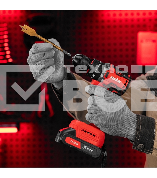 Дрель-шуруповерт аккумуляторная ударная бесщет. CIDS-BL-20, Li-Ion, 20 В MTX