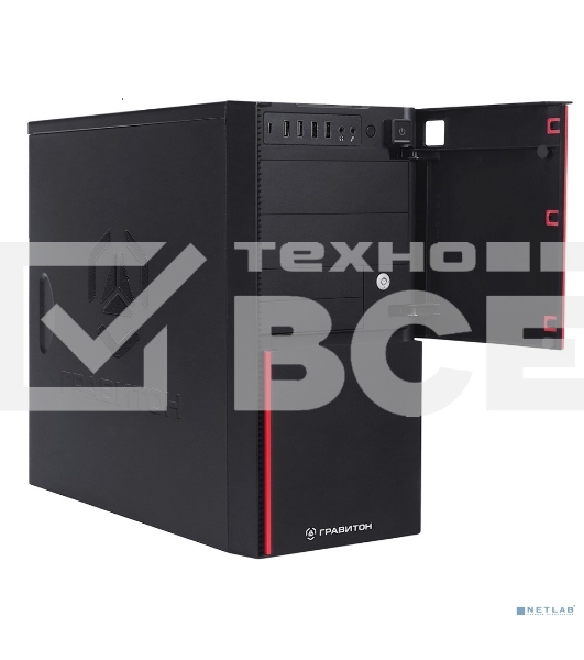 Компьютер Гравитон Д52И i5-13400/1x16Gb/1xSSD512Gb/FP_2xUSB 2.0/450W/K+M/NoOS/3YST