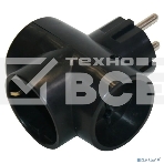 Сетевой разветвитель Perfeo 'RU POWER', PF_C3362 (3 гнезда, 16А, 1гн/з, 2гн/бз черный (3T1)), фото 1