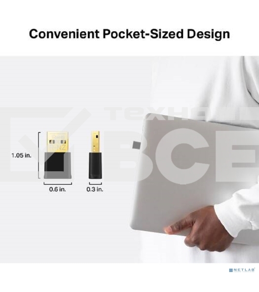 вухдиапазонный беспроводной нано-USB-адаптер Wi-Fi TP-Link Archer TX20U Nano
