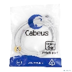 Шнур коммутационный Cabeus, Cat.5e, неэкр., U/UTP, RJ45/RJ45, LSZH, AWG24, 3м, белый, фото3
