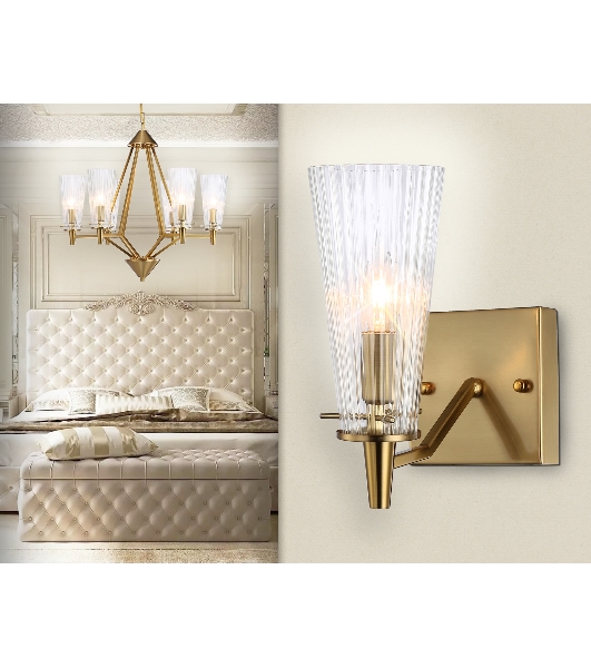 Светильник Ambrella light TR3236 BS/FR латунь/белый матовый E14 max 40W 250*120*210