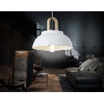 Светильник Ambrella light TR8190 WH/LW белый/светлое дерево E27 max 40W D290*900, фото 1