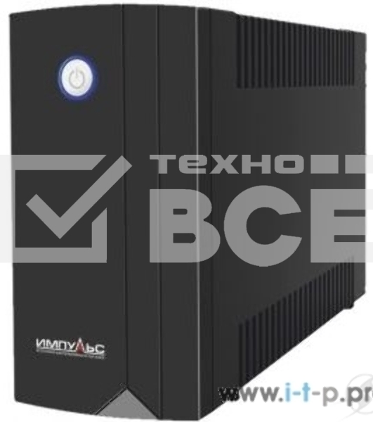 Источник бесперебойного питания Импульс Юниор 1000 1000 ВА/600 Вт, LED, АКБ 2х5А·ч, IEC-C13x4,черный 00-КБ001551