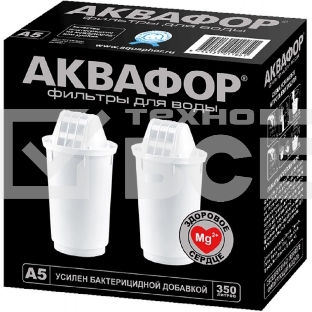 Картридж Аквафор A5 для кувшинов ресурс:350л (упак.:2шт)