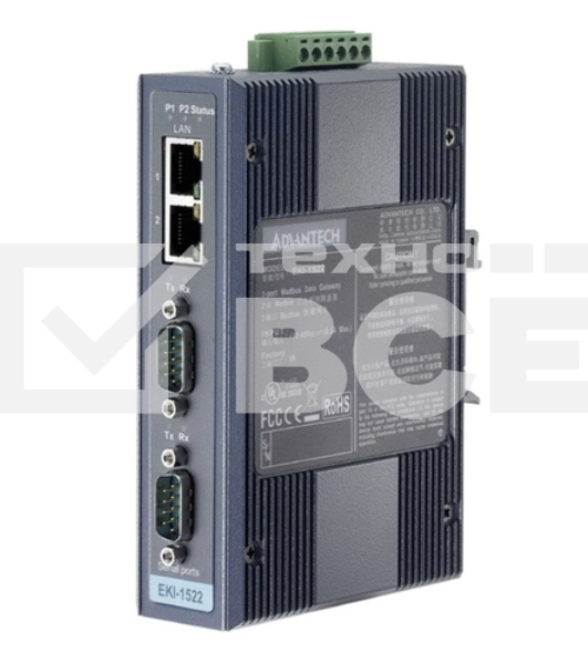 EKI-1522I-CE   Интерфейсный модуль 2 порта 10/100Base-T, 2 порта RS-232/422/485, -40...+75C Advantech