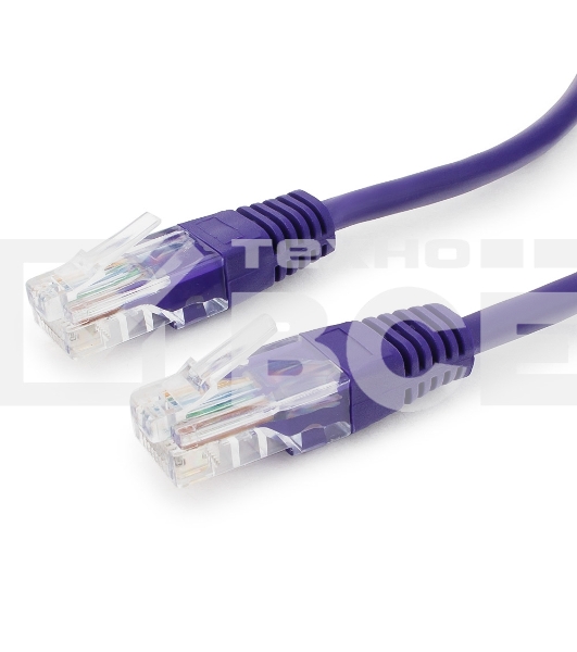 Патч-корд UTP Cablexpert PP12-1.5M/V кат.5e, 1.5 м, литой, многожильный (фиолетовый)