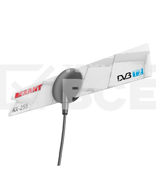 ТВ антенна комнатная для цифрового телевидения DVB-T2 на присоске, RX-255 Rexant