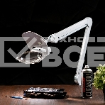 Лупа на струбцине Rexant, квадратная 3D+20D, с подсветкой 6 LED, серия EXPERT, белая 31-0565, фото3