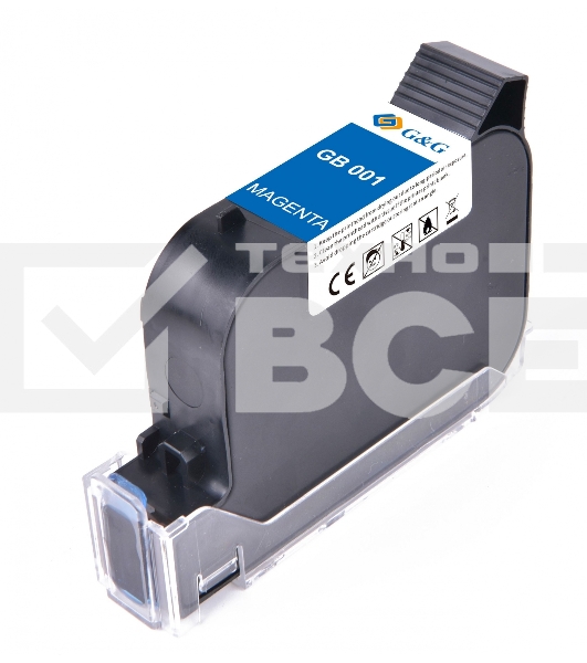 Картридж струйный G&G GB-001M пурпурный для G&G GG-HH1001