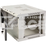 Шкаф коммутационный Lanmaster (TWT-CBWPG-6U-6X4-GY) 6U 600x400мм пер.дв.стекл 60кг серый, фото2