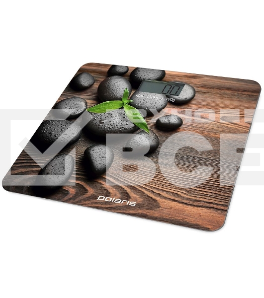 Весы напольные электронные Polaris PWS 1885DG Stones макс.180кг рисунок