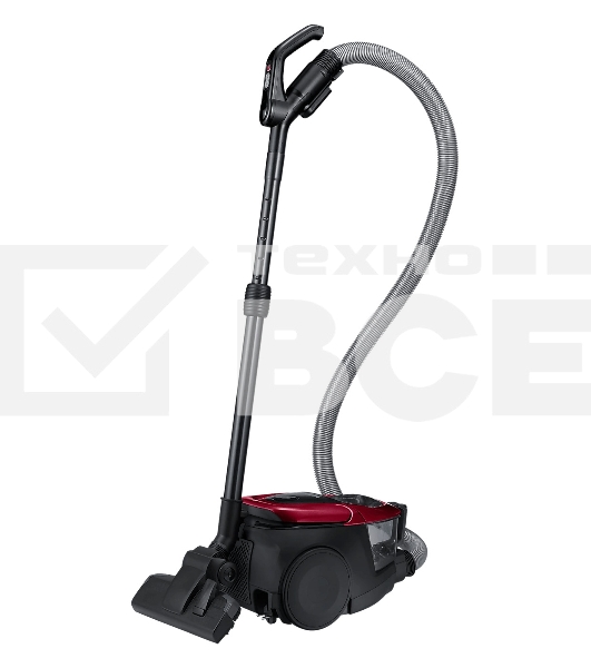 Пылесос Samsung VC18M31A0HP бордовый/черный, 380/1800 Вт, уборка сухая, пылесборник контейнер 2 л