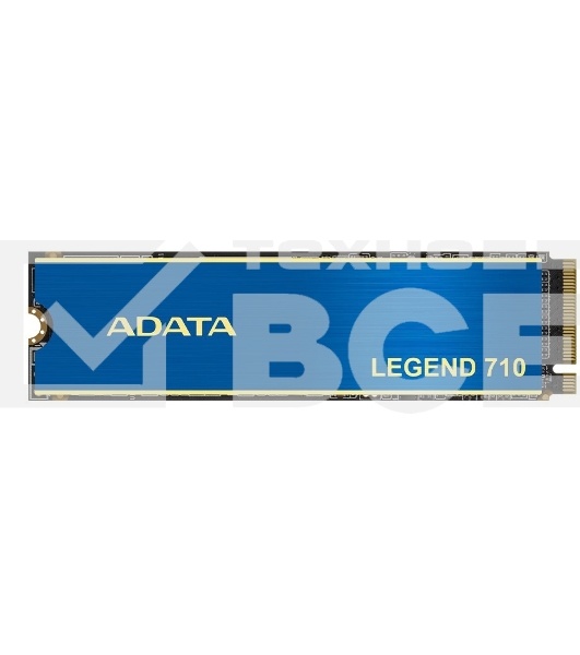 Накопитель SSD ADATA LEGEND 710, 256Gb, PCIe 3.0 x4, M.2 2280, NVMe, R/W 2100/1000, с радиатором