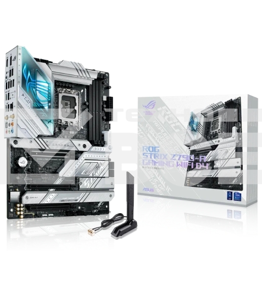 Материнская плата ASUS ROG STRIX Z790-A GAMING WIFI D4, LGA 1700, Intel Z790, 4xDDR4, 4xSATA, 4xM.2, 1xPCI-E 5.0 x16, 2xPCI-E 4.0 x4, 1xHDMI, 1xDP, 1x 2.5Gb LAN, 2xUSB-A 3.2 Gen 2, 4xUSB-A 3.2 Gen 1, 5x3.5 мм, 7.1, Standard-ATX