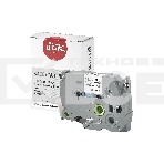 Кассета с лентой S'OK by Sakura Printing TZEFX241 для Brother, черный на белом, 18мм/8м, наклейка, фото 1