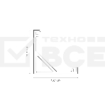 Комплект углового алюминиевого профиля с рассеивателем, 16х16мм, 2м Rexant, фото 1