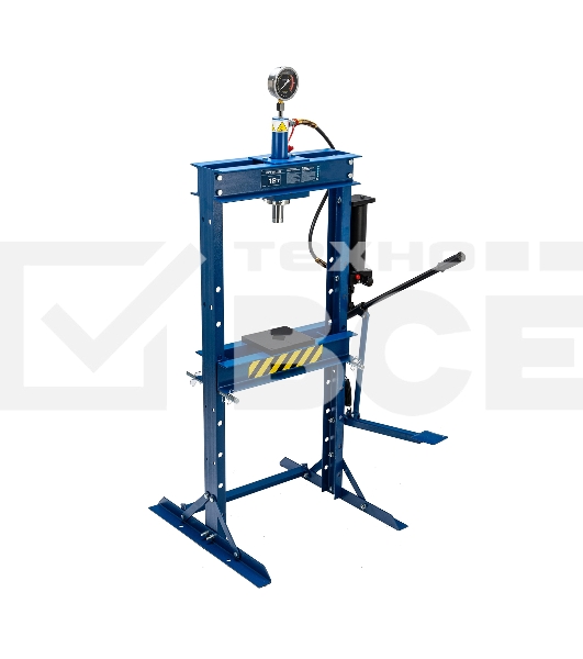 Пресс гидравлический с манометром и педалью, 12 т (комплект из 2 частей) Stels