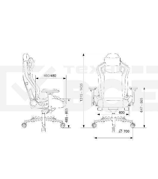 Кресло игровое Knight Craft Dragon синий эко.кожа крестов. металл