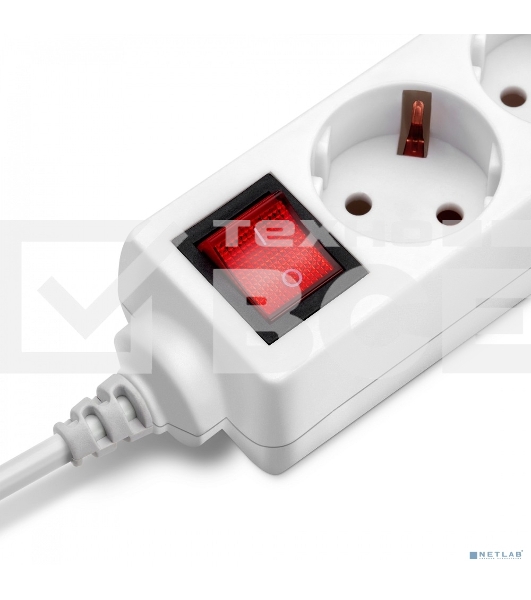 Сетевой удлинитель Buro BU-PS3.1/W 1.5м (3 розетки) белый (пакет ПЭ)