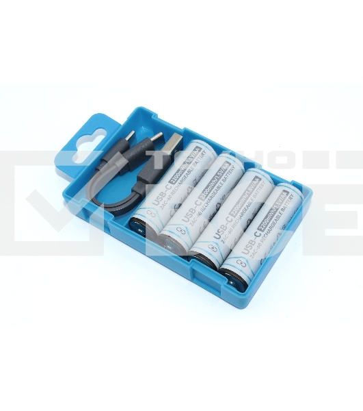 Аккумуляторная батарейка Beston (АА) 1400mAh, 1.5V с зарядкой Type-C 4 шт.