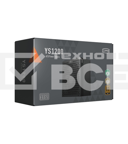 Блок питания  PCCooler P5-YS1200-G1F черный 1200W 80 PLUS  Gold, 135мм, модульный, черный