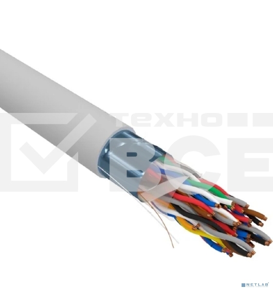 Кабель витая пара F/UTP, CAT 5е, PVC, 25PR, 24AWG, INDOOR, SOLID, серый, 305м, РФ Rexant