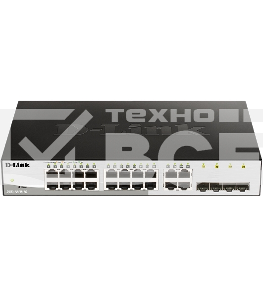Коммутатор настраиваемый L2 коммутатор, 16х1000Base-T, 4хCombo 1000Base-T/SFP, упрощенный интерфейс CLI