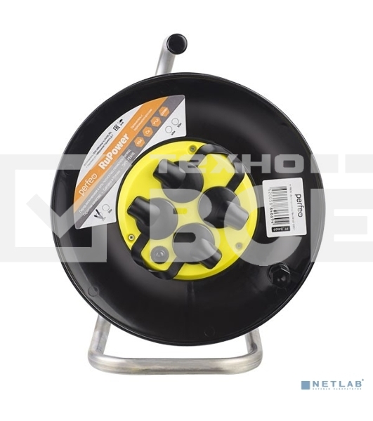 Удлинитель на катушке Perfeo без заземления 'RU POWER', PF_B4675 (40 м 4 гн с т/з 10А ПВС 2х1 IP44 (РБК16))