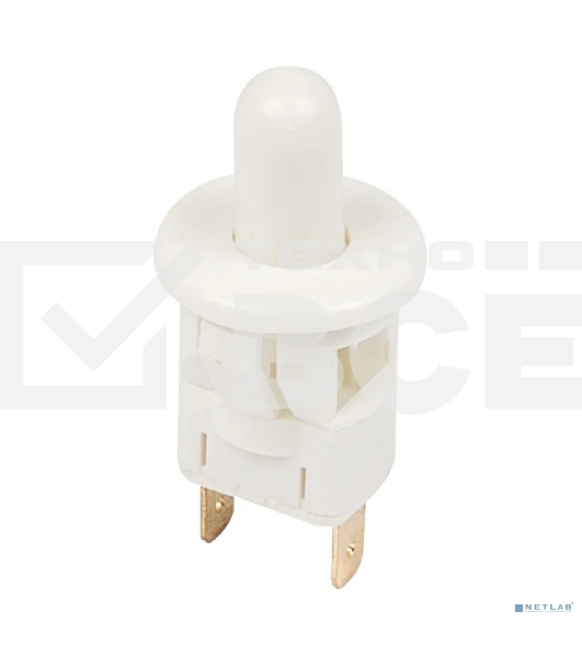 Выключатель-кнопка Rexant 250V 2.5А (2с) ON-(OFF) Б/Фикс белый (мебельная)