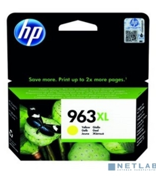Картридж струйный HP 963XL 3JA29AE желтый увеличенной емкости (1600 стр) для HP OfficeJet Pro 9010, 9013, 9020, 9023